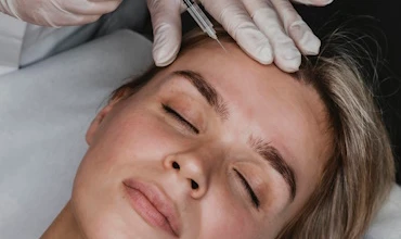 young woman getting beauty injection